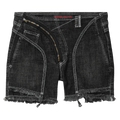 Ottolinger Open Back Jeans Hotpants "Black Wash"