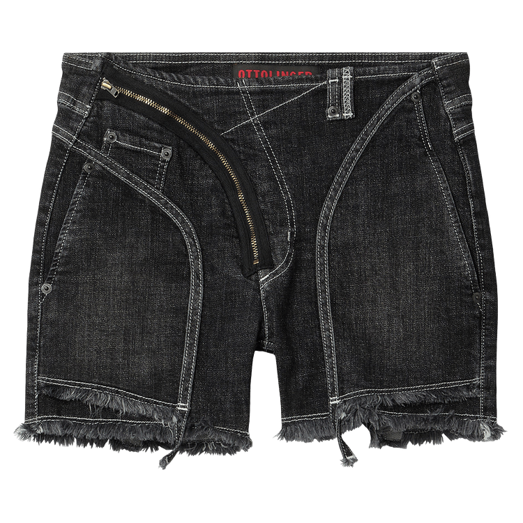 Ottolinger Open Back Jeans Hotpants "Black Wash"