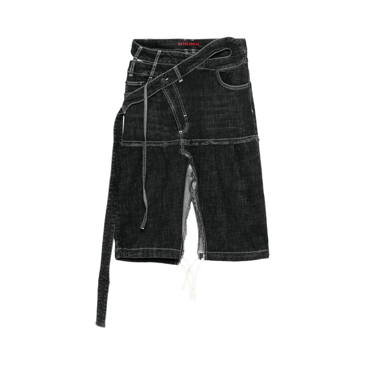 Ottolinger Signature Wrap Denim Skirt "Black Wash"