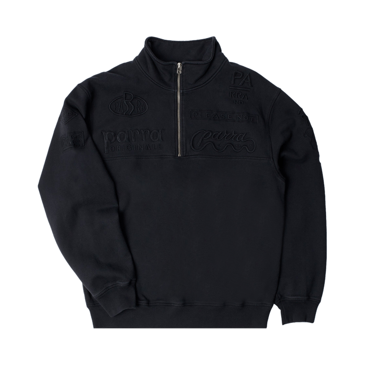 Parra Media Quarter Zip Pullover "Black"