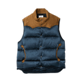 Visvim Colter Down Vest "Navy"