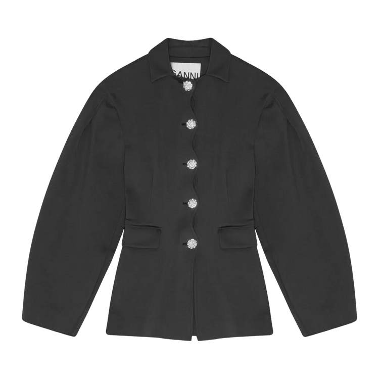 GANNI Scuba Neoprene Blazer "Phantom"
