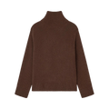 GANNI Chunky Yak Mix Open Back Pullover "Shaved Chocolate"