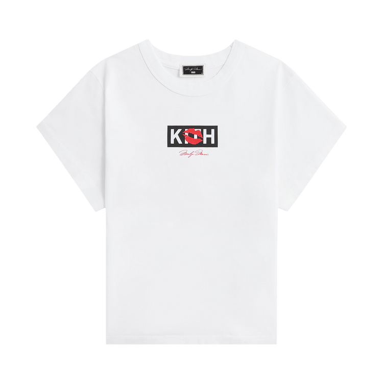 Kith Women For Marilyn Monroe Kiss Mulberry Vintage Tee "White"