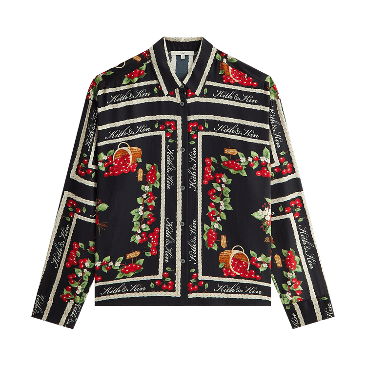 Kith Women Siena Cherry Button Up Shirt "Black"