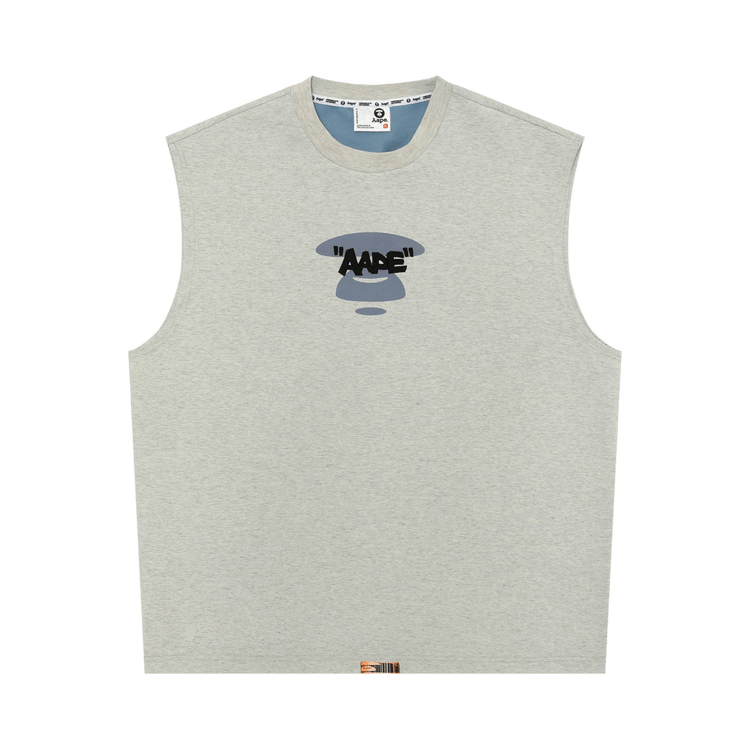 AAPE Moonface Logo Tank Top "White/Heather"