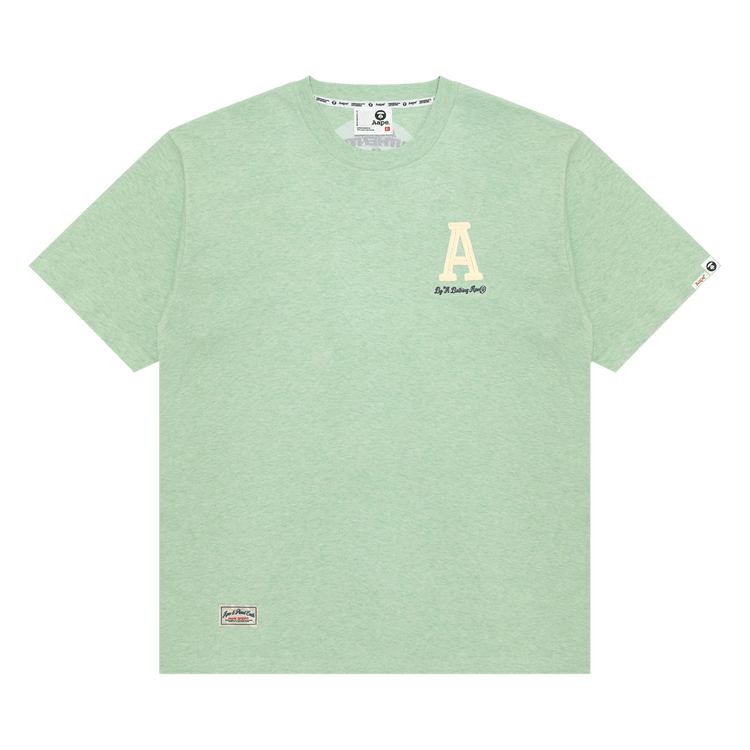 AAPE Sports Letter Patch Tee "Green/Heather"