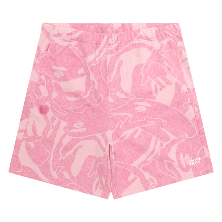 AAPE AAPENOW Camo Sweat Shorts "Pink/Multicolor"