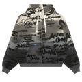 AAPE AAPEUNVS Unvs Graffiti Zip-Up Hoodie "Grey/Ivory"