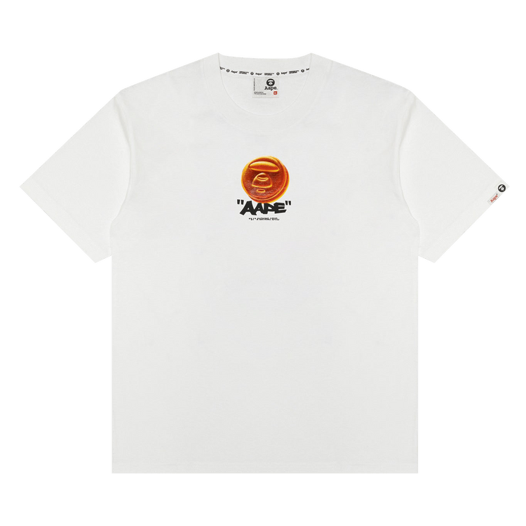 AAPE AAPENOW Moonface Graphic Tee "White"