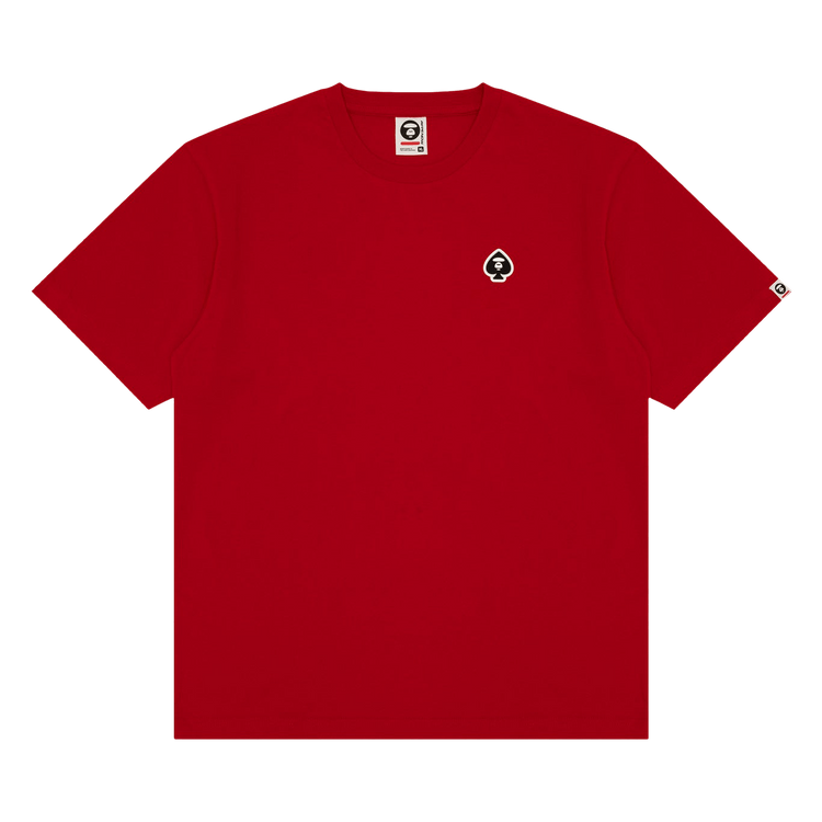 AAPE AAPENOW Spades Moonface Tee "Red"