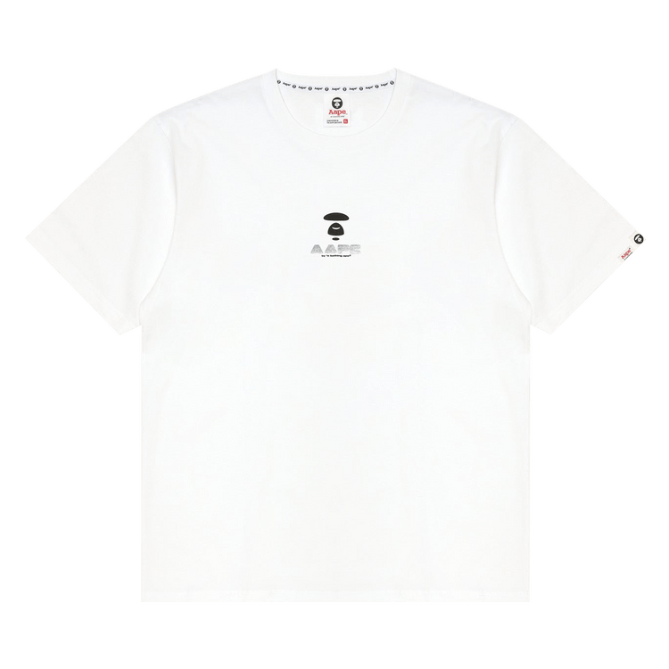 AAPE Moonface Logo Tee "White"