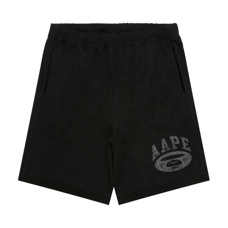 AAPE Moonface Sweat Shorts "Black"