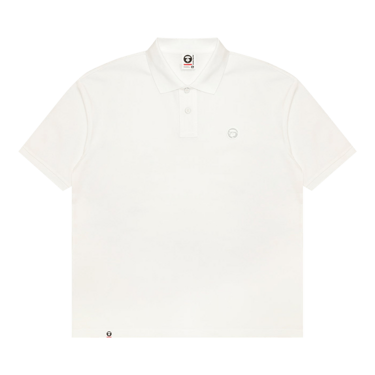 AAPE AAPENOW Moonface Polo Shirt "White"