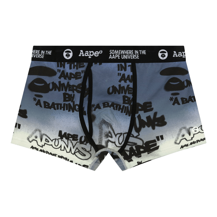 AAPE Graffiti Print Boxers "Grey/Purple"