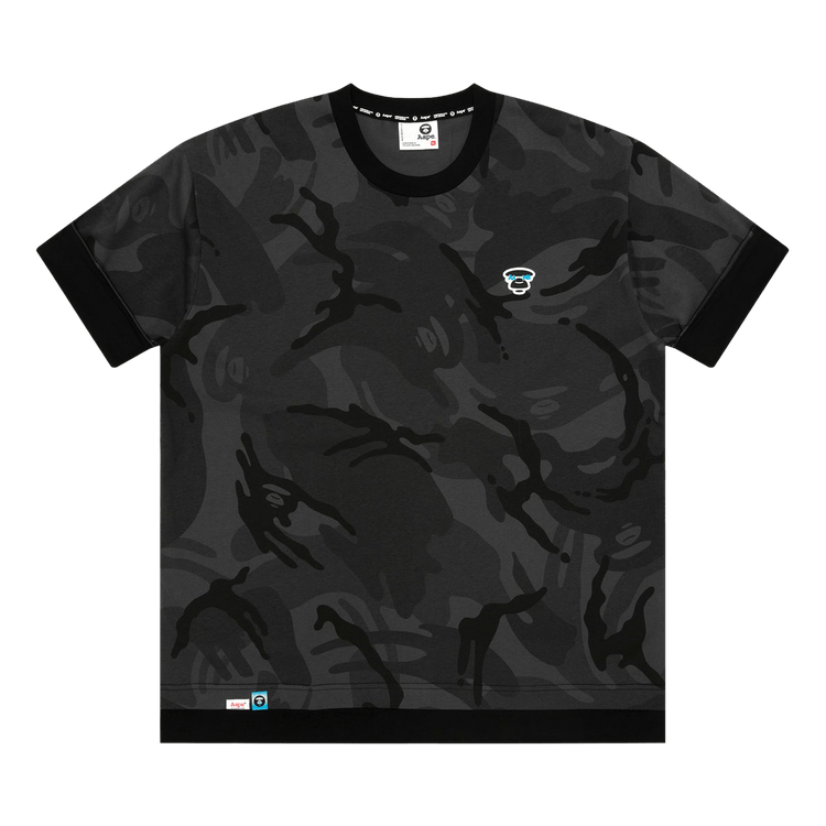 AAPE Camo Logo Tee "Black/Multicolor"