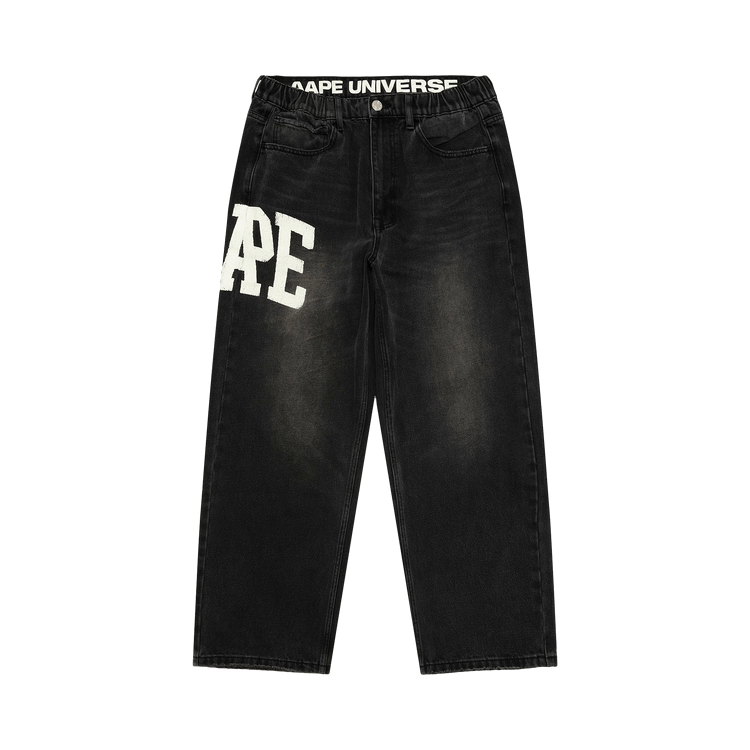 AAPE Sport Logo Jeans "Black"