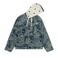 AAPE AAPEUNVS Unvs Moonface Hooded Camo Denim Jacket "Blue/Yellow"
