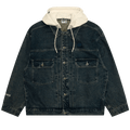 AAPE AAPENOW Moonface Hooded Denim Jacket "Blue"