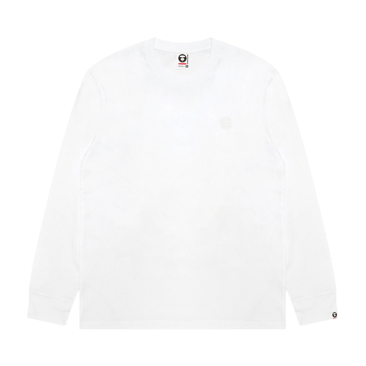 AAPE AAPENOW Moonface Long Sleeve Tee "White"