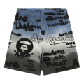 AAPE AAPEUNVS Unvs Graffiti-Print Sweat Shorts "Grey/Purple"