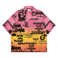 AAPE AAPEUNVS Unvs Graffiti-Print Short Sleeve Shirt "Pink/Orange"