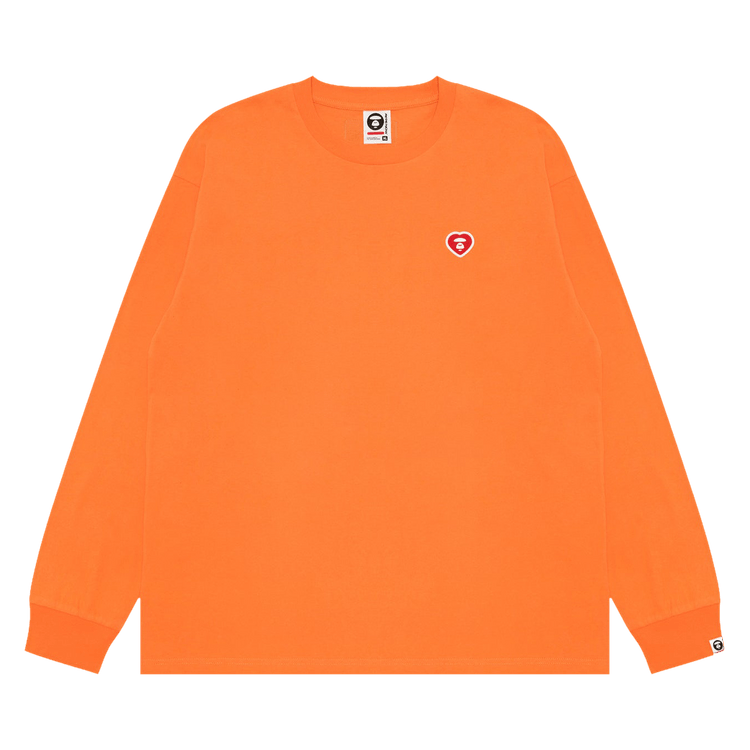 AAPE AAPENOW Heart Long Sleeve Tee "Orange"