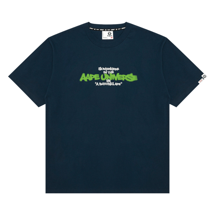 AAPE AAPEUNVS Unvs Graphic Tee "Navy"
