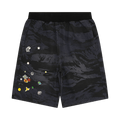 AAPE Sticker Print Sweat Shorts "Black/Grey"