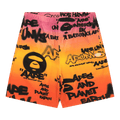 AAPE AAPEUNVS Unvs Graffiti-Print Sweat Shorts "Pink/Orange"