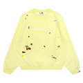 AAPE Sticker Print Crew Neck Sweatshirt "Green/Light"