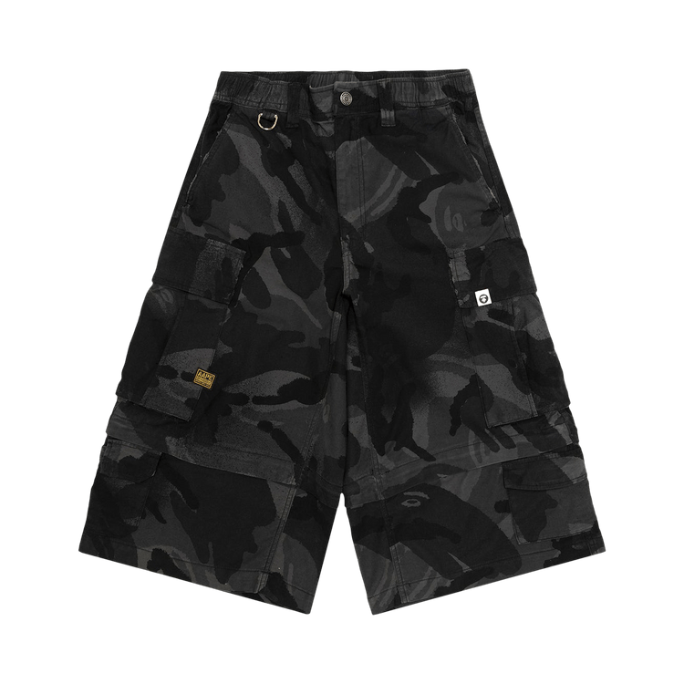 AAPE Camo Cargo Shorts "Black/Multicolor"