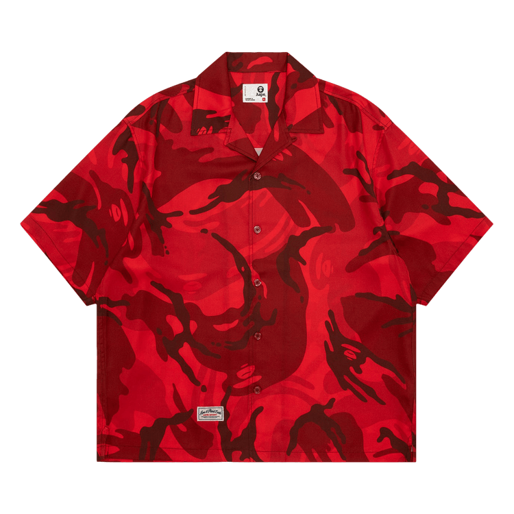 AAPE Sports Camo Short Sleeve Shirt "Red/Multicolor"
