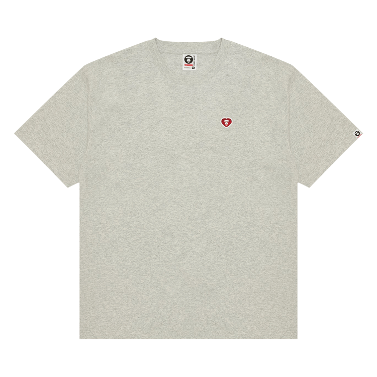 AAPE AAPENOW Heart Moonface Tee "White/Heather"
