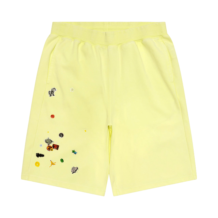 AAPE Sticker Print Sweat Shorts "Green/Light"
