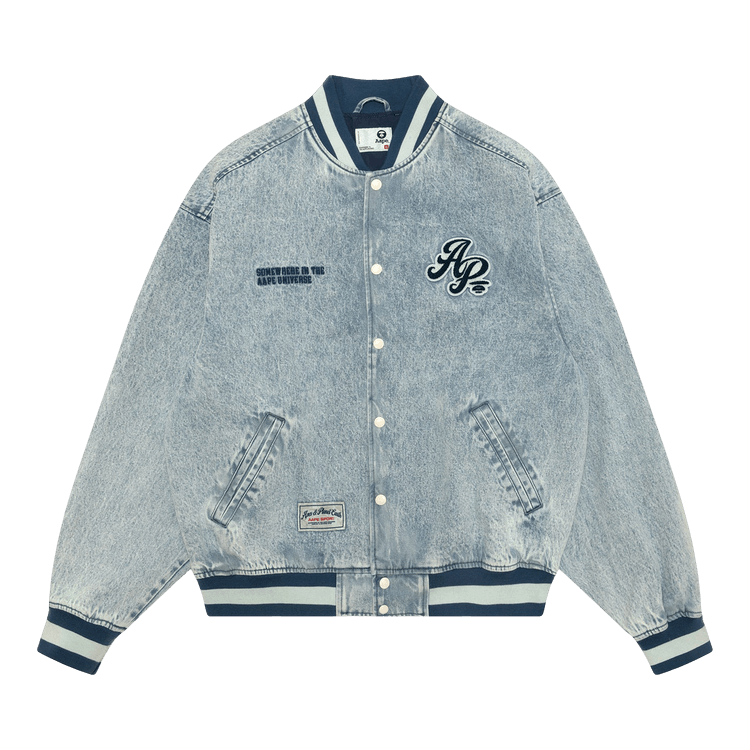 AAPE Sports Logo Varsity Jacket "Blue/Yellow"