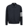 Thom Browne Zip Front Raglan Coach Jacket "Navy"