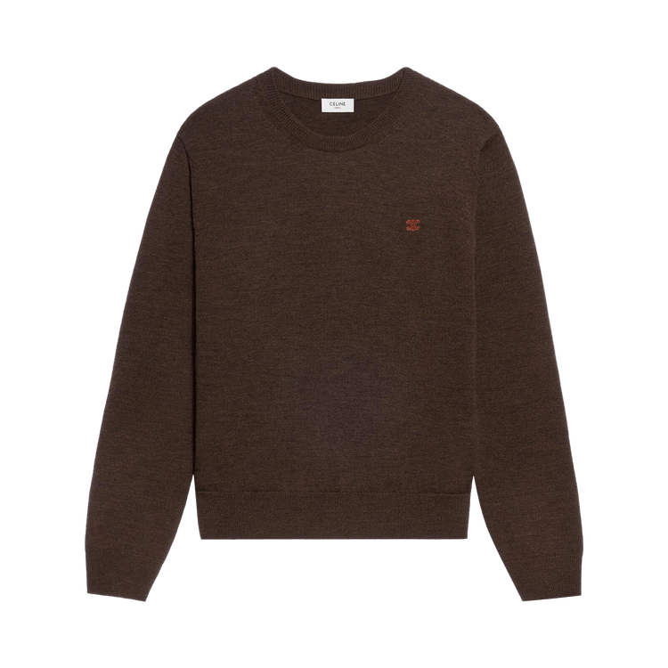 CELINE Crewneck Sweater "Chocolate"
