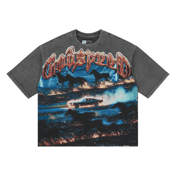 Godspeed Horsepower T-Shirt "Grey Wash"