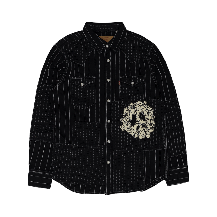 Denim Tears x Levi's Overdyed Western Button Up 'Black'