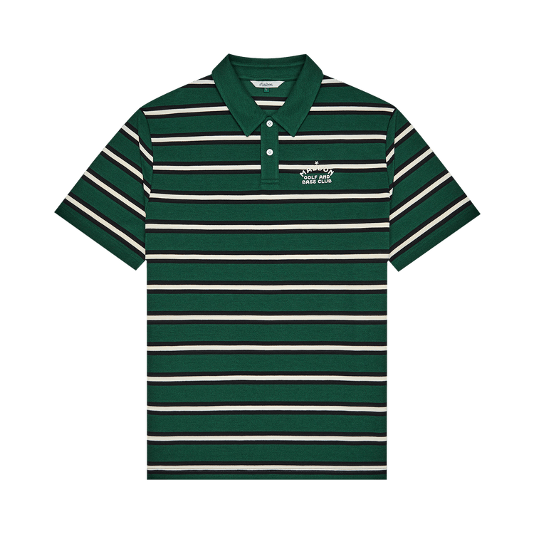 Malbon Fairway Bass Club Polo Shirt "Forest Stripe"
