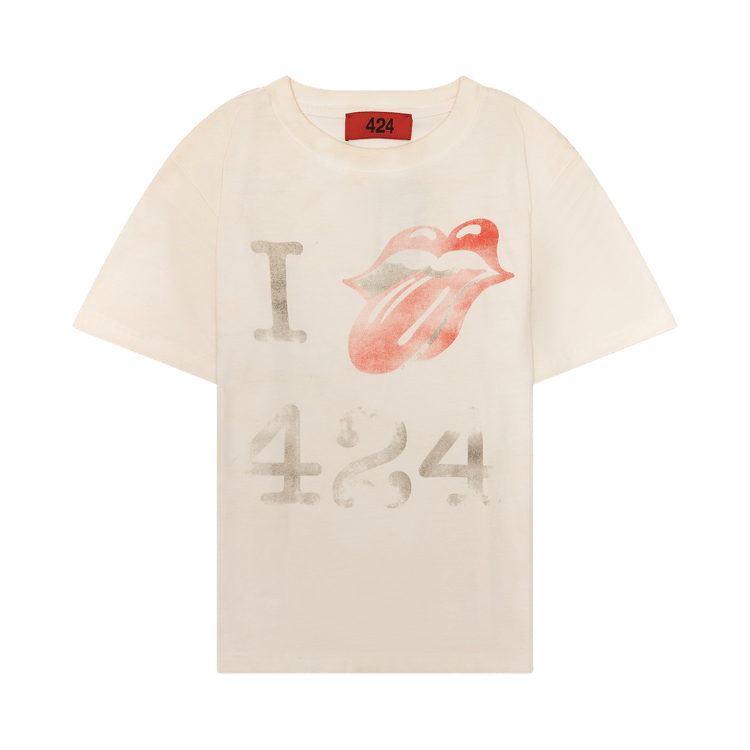 424 I Love Tongue T-Shirt "White"