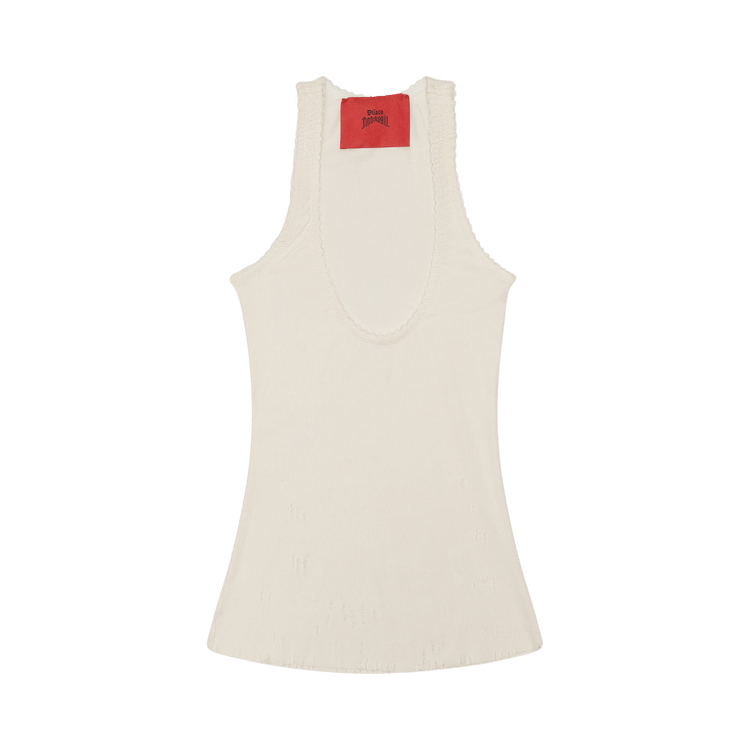 Dilara Findikoglu Distressed Tank Top "White"