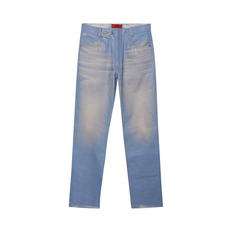 424 Moto Pant Leather Denim Effect "Denim/Blue"