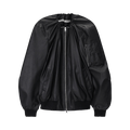 Alexander Wang Scoop Neck Gathered Bomber "Black"