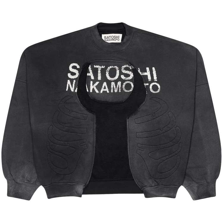 Satoshi Nakamoto Bone Crewneck "Bone/Black"