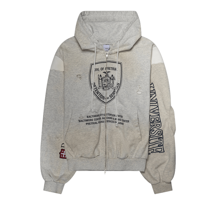 Protocol Index Reconstructed Zip Hoodie "White"