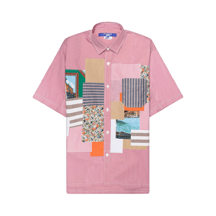 Junya Watanabe Patchwork Short-Sleeve Shirt "Red"