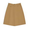 Simone Rocha Tailored Wide Leg Belt Loop Tab Shorts W/ Daisy "Beige"