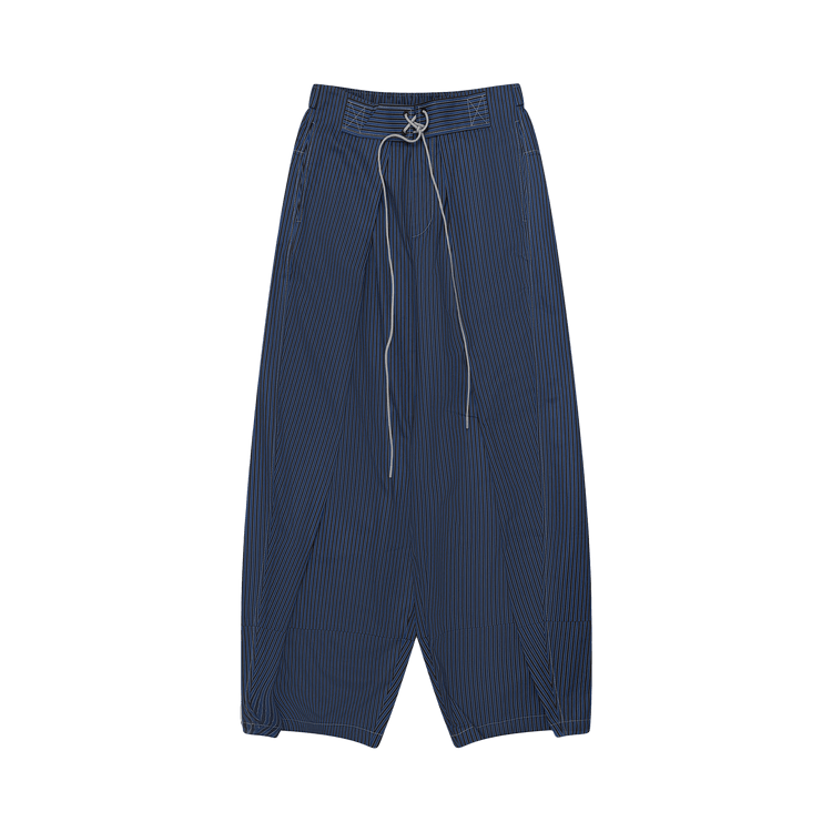 NAMESAKE Folding Wide Swim Trousers "Royal Stripe Blue"